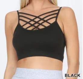 1X/2X & 2X/3X ONLY Black Crisscross Bralette