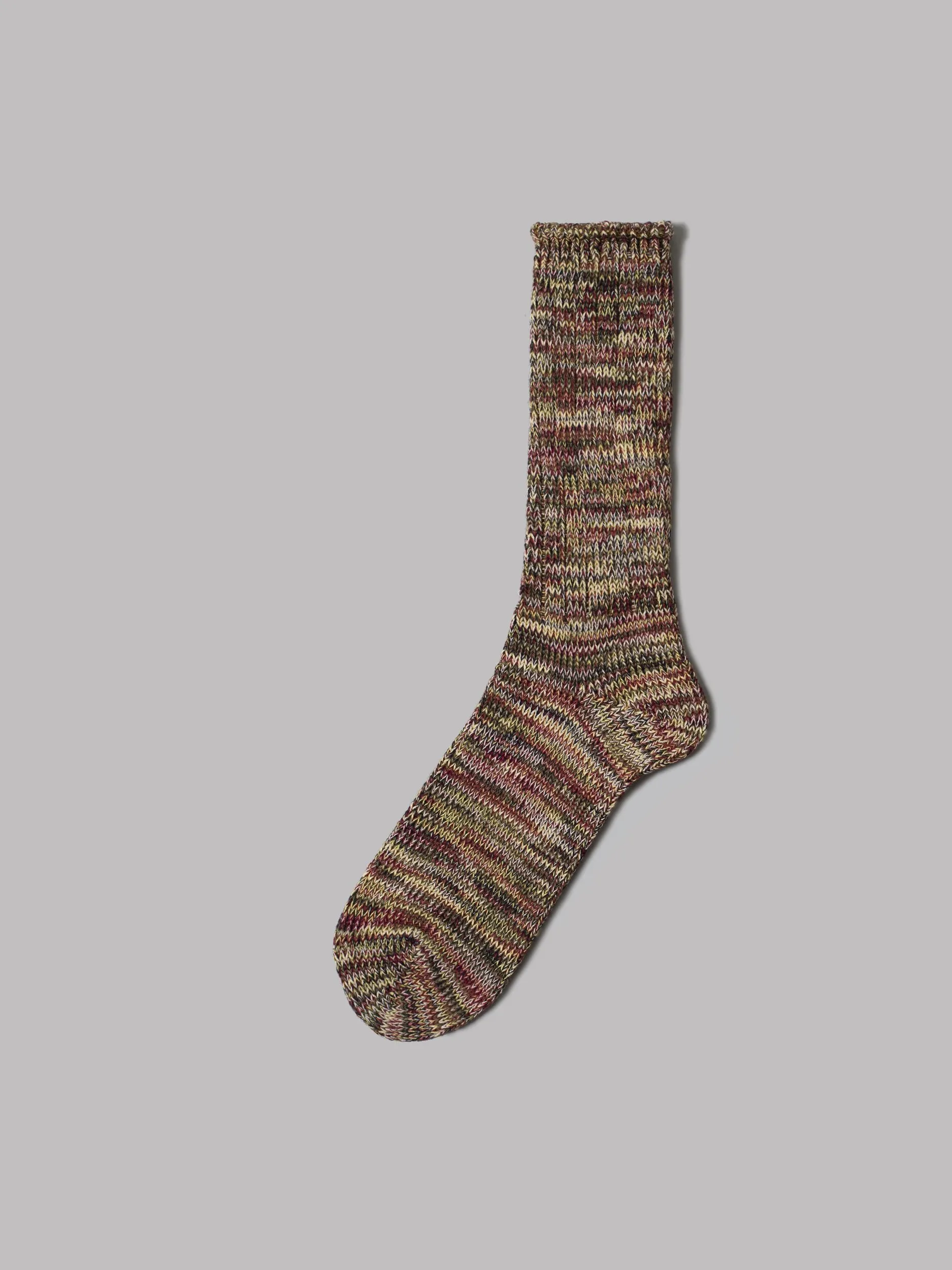 Anonymous Ism 5 Colour Mix Crew Socks (Beige)