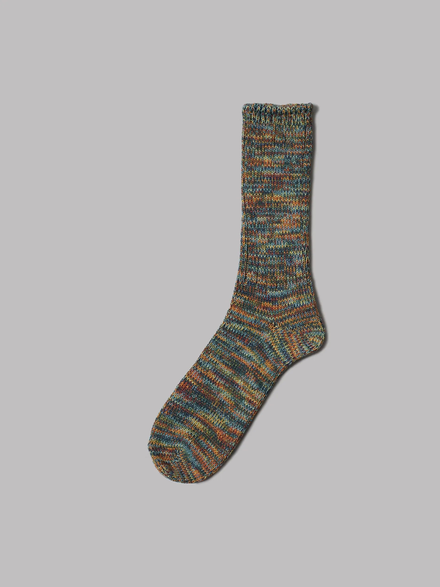 Anonymous Ism 5 Colour Mix Crew Socks (Mustard)