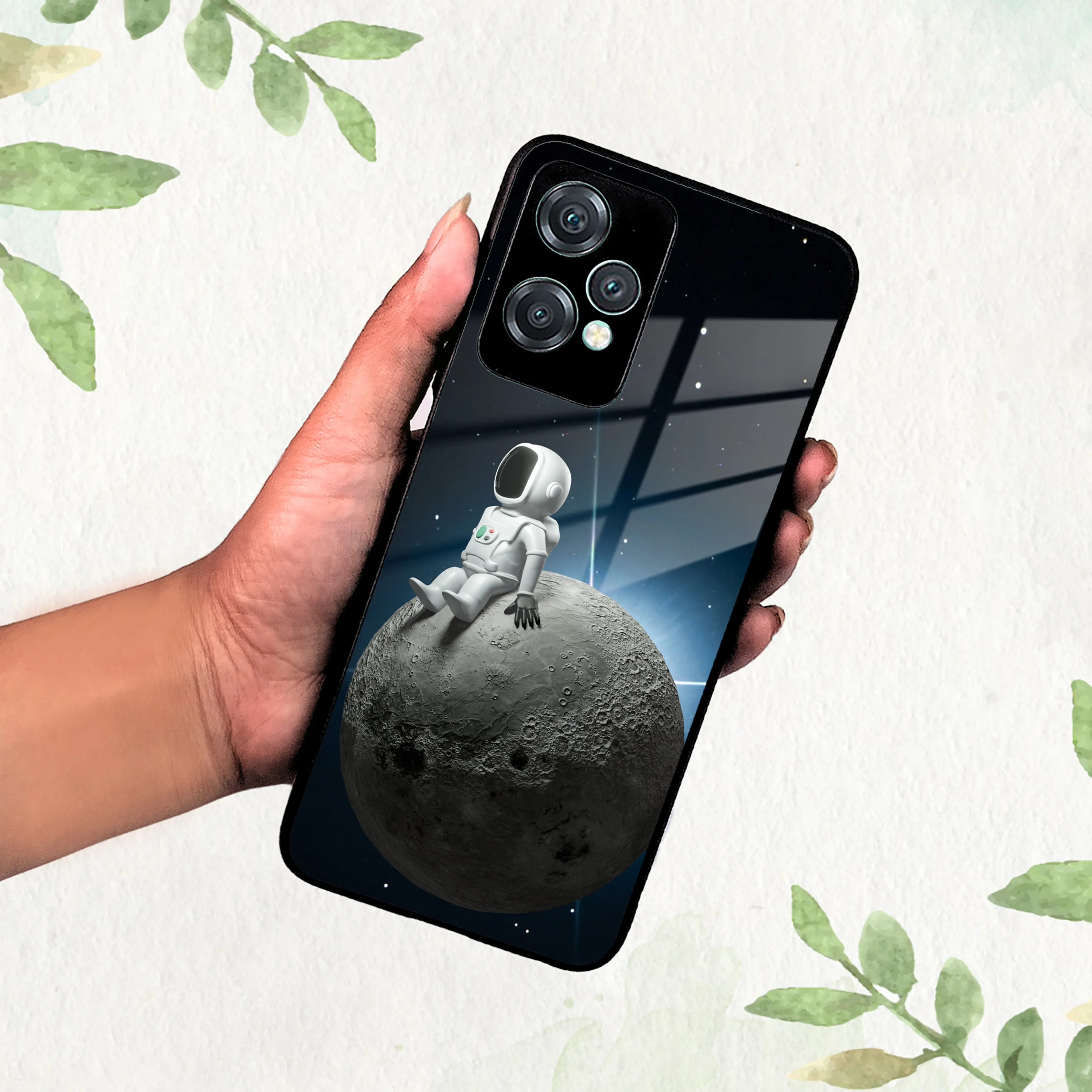 Astronod Moon Glass Case Cover For OnePlus