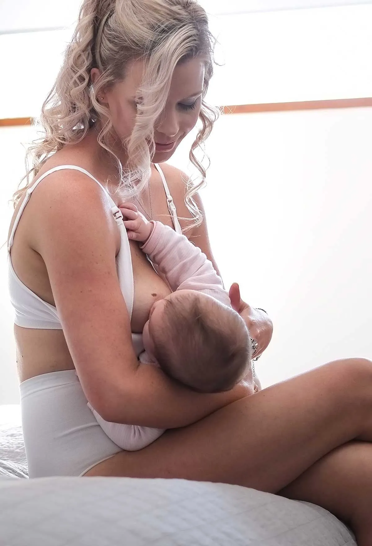 Blue Bamboo Nursing Bra   High Cut Undies Set