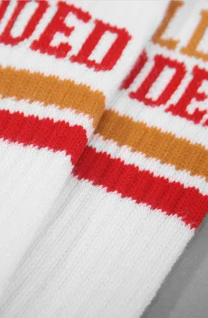 Gold Blooded (White/Red Socks)