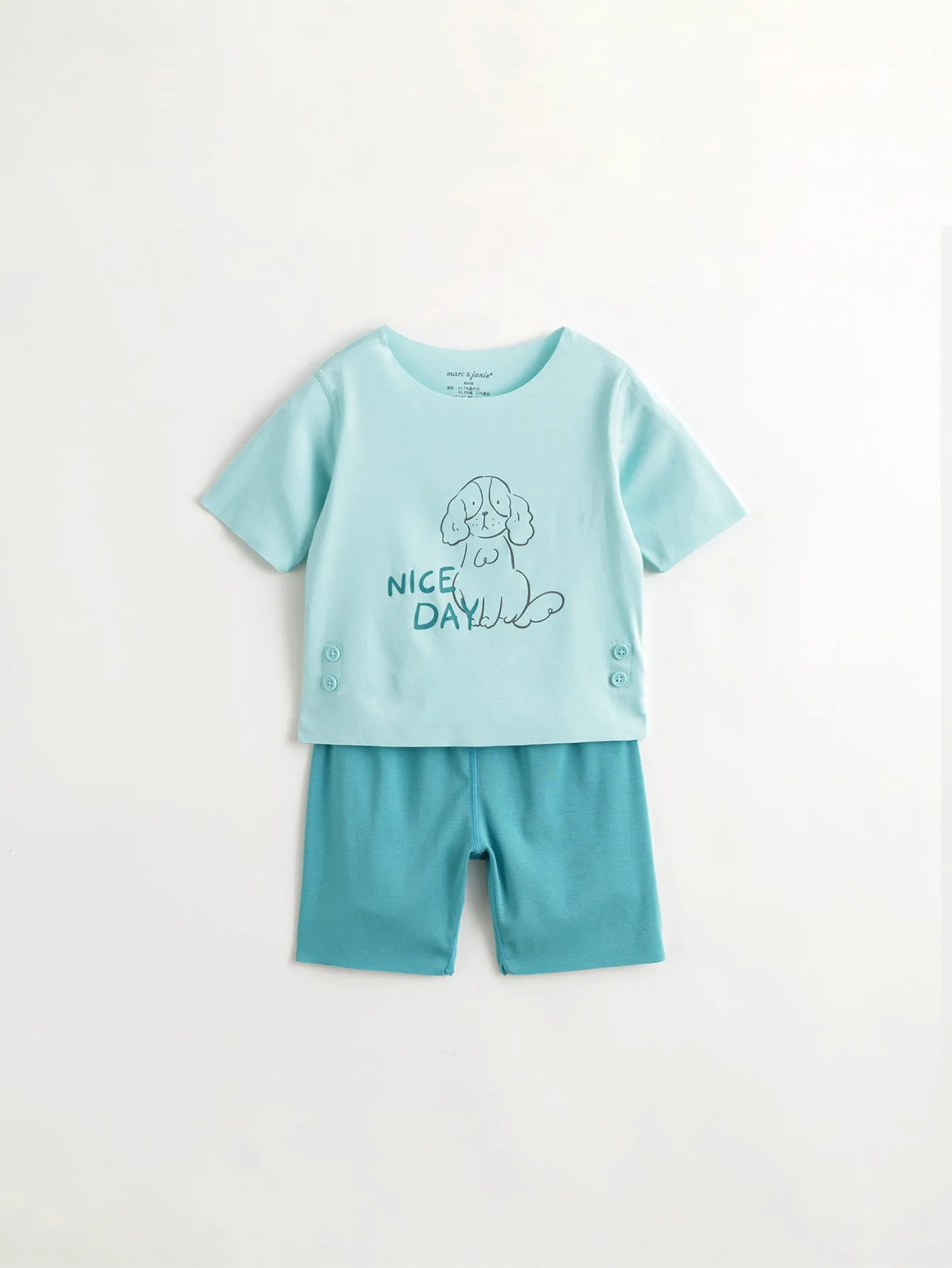 MARC & JANIE Boys Girls Modal Print Loungewear Shorts Sets 230888