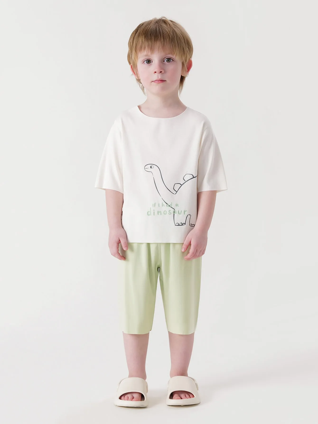 MARC & JANIE Boys Girls Modal Print Loungewear Shorts Sets 230888