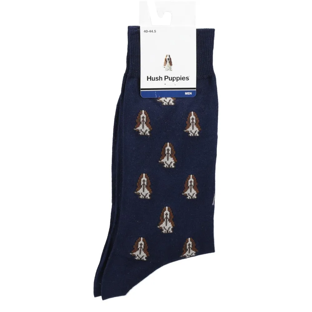 Navy Basset Socks