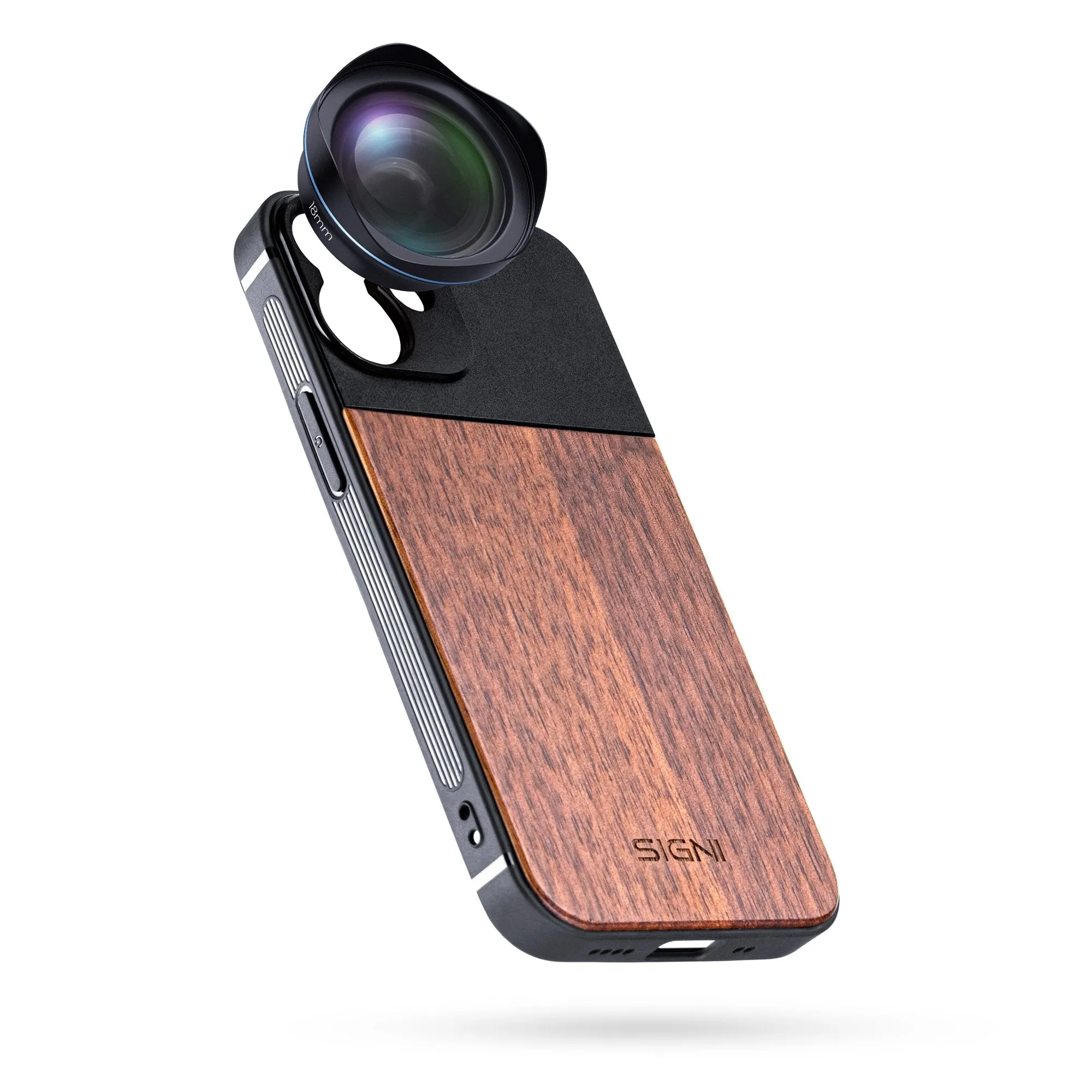 SKYVIK SIGNI Premium Wooden Mobile Lens Case for iPhone 13 Mini - Sleek, Durable, and Stylish Protection